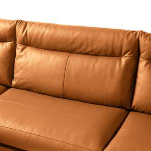 Ecksofa Lillian II Echtleder - Echtleder Neka: Cognac - Breite: 309 cm - Ottomane davorstehend links