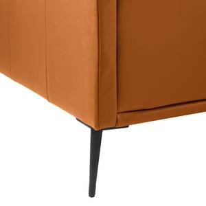 Ecksofa Lillian II Echtleder - Echtleder Neka: Cognac - Breite: 309 cm - Ottomane davorstehend links