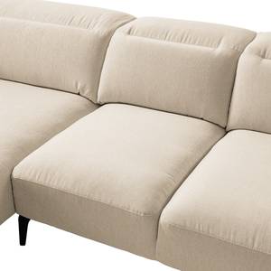 Ecksofa BERRIE mit Longchair Webstoff Saia: Beige - Breite: 265 cm - Longchair davorstehend links