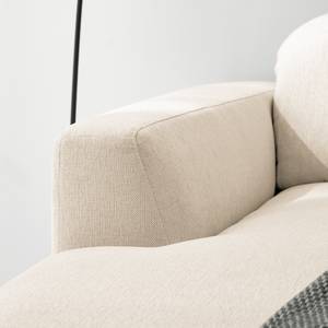 Ecksofa BERRIE mit Longchair Webstoff Saia: Beige - Breite: 265 cm - Longchair davorstehend links