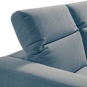 Ecksofa BERRIE mit Longchair Webstoff - Webstoff Saia: Denim - Breite: 266 cm - Longchair davorstehend rechts