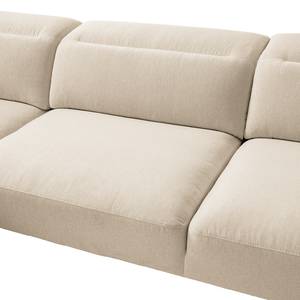 Ecksofa BERRIE mit Longchair Webstoff Saia: Beige - Breite: 328 cm - Longchair davorstehend links