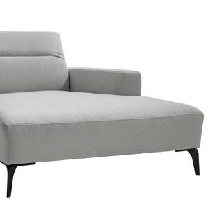 Ecksofa BERRIE mit Longchair Webstoff Saia: Hellgrau - Breite: 328 cm - Longchair davorstehend rechts