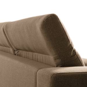 Ecksofa BERRIE mit Longchair Webstoff - Webstoff Milan: Grau-Braun - Breite: 329 cm - Longchair davorstehend rechts