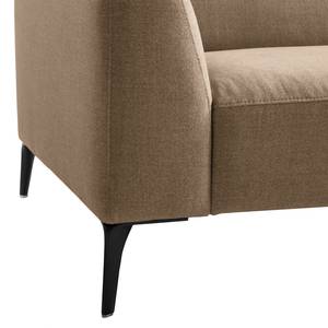 Ecksofa BERRIE mit Longchair Webstoff - Webstoff Milan: Grau-Braun - Breite: 329 cm - Longchair davorstehend rechts