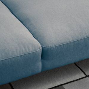 Ecksofa BERRIE mit Longchair Webstoff - Webstoff Saia: Denim - Breite: 329 cm - Longchair davorstehend rechts