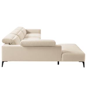 Ecksofa BERRIE mit Ottomane Webstoff Saia: Beige - Breite: 325 cm - Ottomane davorstehend links