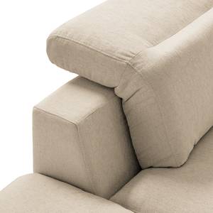 Ecksofa BERRIE mit Ottomane Webstoff Saia: Beige - Breite: 325 cm - Ottomane davorstehend links