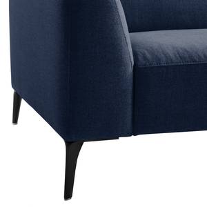 Ecksofa BERRIE mit Longchair Webstoff - Webstoff Milan: Dunkelblau - Breite: 329 cm - Longchair davorstehend rechts