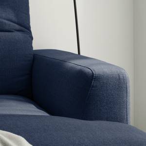 Ecksofa BERRIE mit Longchair Webstoff - Webstoff Milan: Dunkelblau - Breite: 329 cm - Longchair davorstehend rechts