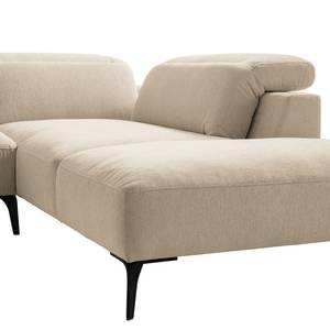 Ecksofa BERRIE mit Ottomane Webstoff Saia: Beige - Breite: 325 cm - Ottomane davorstehend rechts