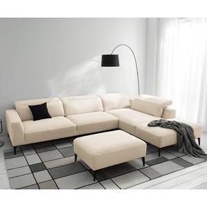 Ecksofa BERRIE mit Ottomane Webstoff Saia: Beige - Breite: 325 cm - Ottomane davorstehend rechts