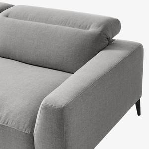 Ecksofa BERRIE mit Ottomane Webstoff Milan: Hellgrau - Breite: 325 cm - Ottomane davorstehend links