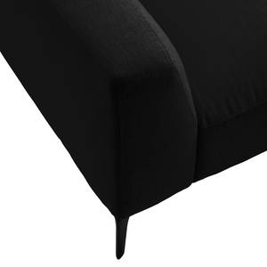 Ecksofa BERRIE mit Ottomane Webstoff - Webstoff Saia: Anthrazit - Breite: 263 cm - Ottomane davorstehend rechts