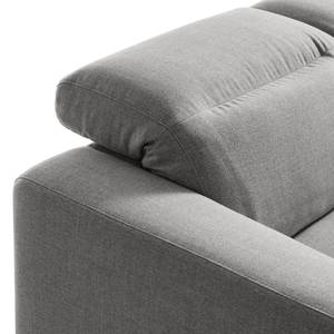 Ecksofa BERRIE mit Ottomane Webstoff - Webstoff Milan: Hellgrau - Breite: 263 cm - Ottomane davorstehend rechts