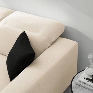 Ecksofa BERRIE mit Ottomane Webstoff Saia: Beige - Breite: 263 cm - Ottomane davorstehend links