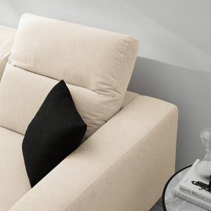 Ecksofa BERRIE mit Ottomane Webstoff Saia: Beige - Breite: 263 cm - Ottomane davorstehend links