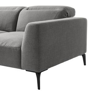 Ecksofa BERRIE mit Ottomane Webstoff Milan: Hellgrau - Breite: 263 cm - Ottomane davorstehend links