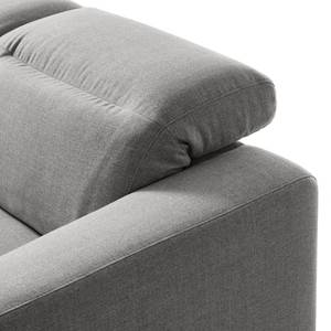 Ecksofa BERRIE mit Ottomane Webstoff Milan: Hellgrau - Breite: 263 cm - Ottomane davorstehend links