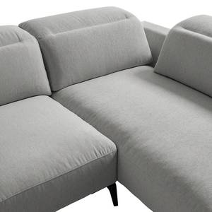 Ecksofa BERRIE mit Ottomane Webstoff Saia: Hellgrau - Breite: 263 cm - Ottomane davorstehend rechts