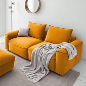 Canapé 2/3 places BUCKLEY Velours - Velours Shyla: Orange jaune