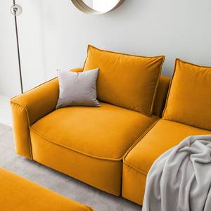 Canapé 2/3 places BUCKLEY Velours - Velours Shyla: Orange jaune