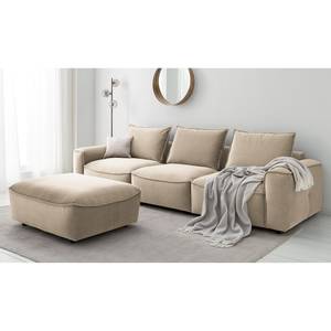 Canapé 4 places BUCKLEY Velours - Velours Shyla: Beige