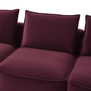 4-Sitzer Sofa BUCKLEY Samt Shyla: Aubergine