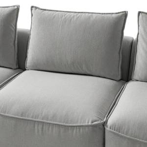 4-Sitzer Sofa BUCKLEY Webstoff Saia: Hellgrau
