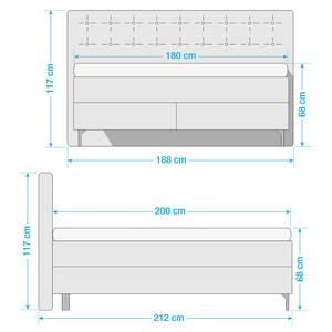 Boxspring Cooling Grijs - H2 zacht