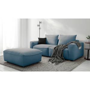 Divano a 2,5 posti BUCKLEY Tessuto - Tessuto Saia: blu jeans