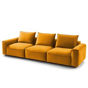 4-Sitzer Sofa BUCKLEY Samt Shyla: Orangegelb