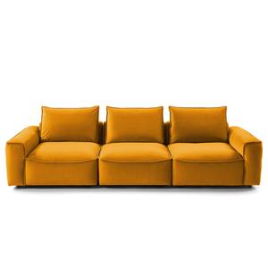 4-Sitzer Sofa BUCKLEY Samt - Samt Shyla: Orangegelb