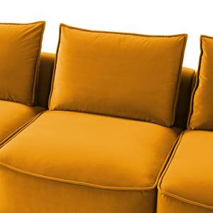 4-Sitzer Sofa BUCKLEY Samt Shyla: Orangegelb