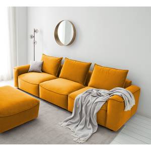 Canapé 4 places BUCKLEY Velours - Velours Shyla: Orange jaune