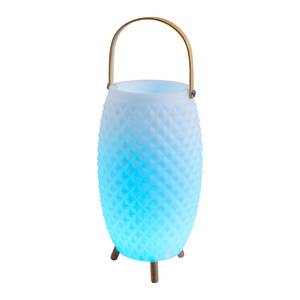 Seau à champagne LED Greasby Polyester PVC - Blanc