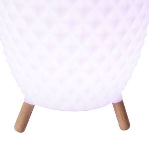 Seau à champagne LED Greasby Polyester PVC - Blanc