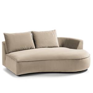 Bigsofa BUCKLEY Samt Shyla: Beige - Ausrichtung links