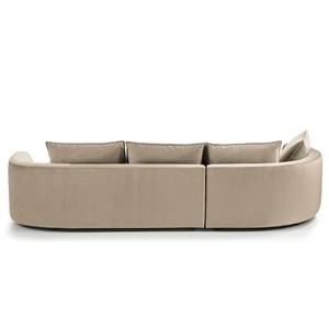 Divano panoramico BUCKLEY Velluto - Velluto Shyla: beige - Orientato a sinistra