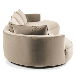 Bigsofa BUCKLEY Samt Shyla: Beige - Ausrichtung links