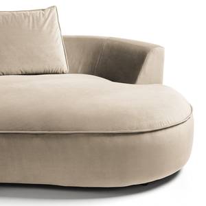 Bigsofa BUCKLEY Samt Shyla: Beige - Ausrichtung links