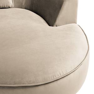 Bigsofa BUCKLEY Samt Shyla: Beige - Ausrichtung links