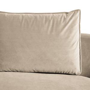 Bigsofa BUCKLEY Samt Shyla: Beige - Ausrichtung links