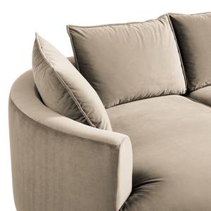 Bigsofa BUCKLEY Samt Shyla: Beige - Ausrichtung links