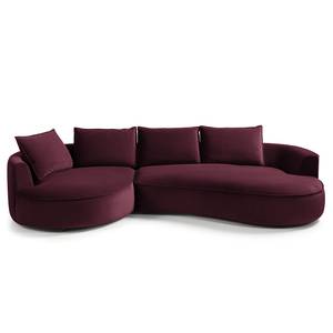 Bigsofa BUCKLEY Samt - Samt Shyla: Aubergine - Ausrichtung links