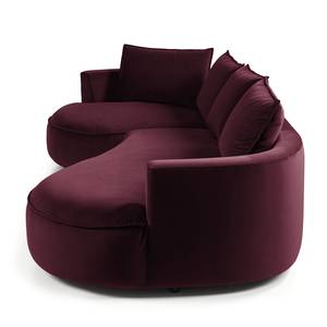 Bigsofa BUCKLEY Samt Shyla: Aubergine - Ausrichtung links