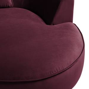 Bigsofa BUCKLEY Samt - Samt Shyla: Aubergine - Ausrichtung links