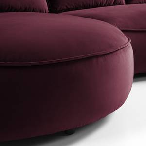 Bigsofa BUCKLEY Samt - Samt Shyla: Aubergine - Ausrichtung links