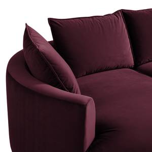 Bigsofa BUCKLEY Samt Shyla: Aubergine - Ausrichtung links