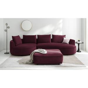 Bigsofa BUCKLEY Samt Shyla: Aubergine - Ausrichtung links